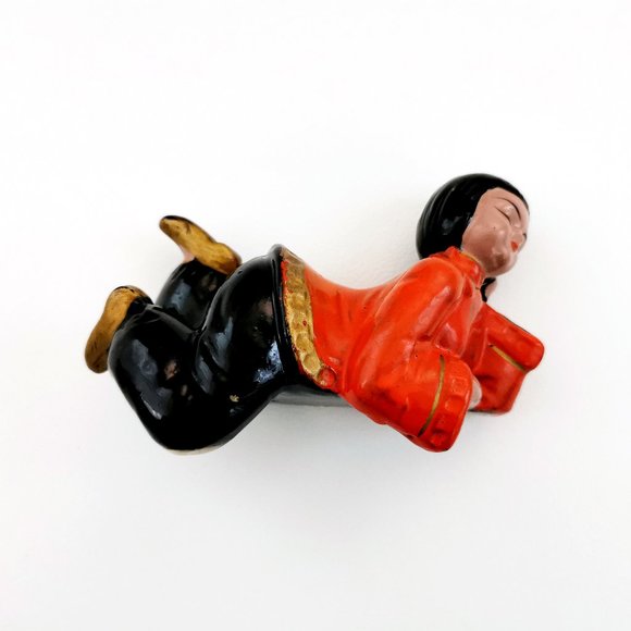 50s Ceramic Chinese Girl Shelf Edge Figurine - Picture 12 of 16